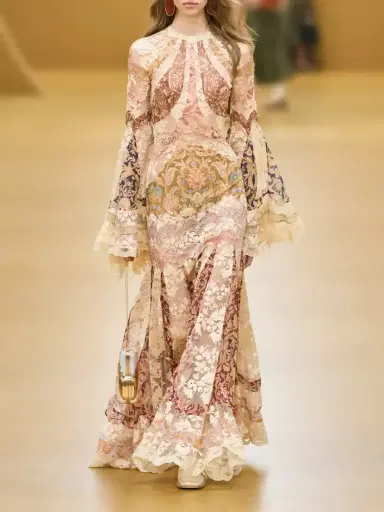 Zimmermann Valiant Paneled Lace-trimmed Chiffon Maxi Dress | Thumbnail 5 Zimmermann Valiant Paneled Lace-trimmed Chiffon Maxi Dress | Thumbnail 5