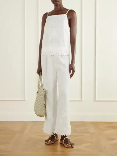 Eres Albatre Embroidered Linen Straight-leg Pants | Thumbnail 2 Eres Albatre Embroidered Linen Straight-leg Pants | Thumbnail 2