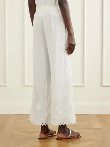 Eres Albatre Embroidered Linen Straight-leg Pants | Thumbnail 4 Eres Albatre Embroidered Linen Straight-leg Pants | Thumbnail 4