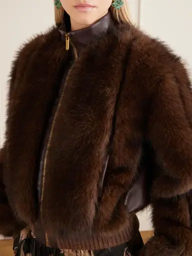 Zimmermann Valiant Plush Bomber Jacket | Thumbnail 4 Zimmermann Valiant Plush Bomber Jacket | Thumbnail 4