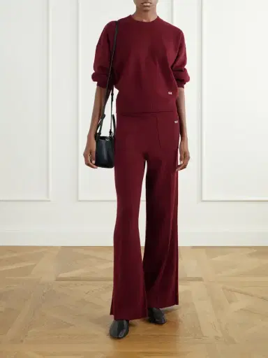 Victoria Beckham Alina Merino Wool And Cashmere-blend Flared Pants | Thumbnail 2 Victoria Beckham Alina Merino Wool And Cashmere-blend Flared Pants | Thumbnail 2