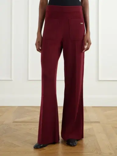 Victoria Beckham Alina Merino Wool And Cashmere-blend Flared Pants | Thumbnail 3 Victoria Beckham Alina Merino Wool And Cashmere-blend Flared Pants | Thumbnail 3