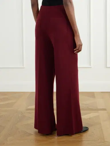 Victoria Beckham Alina Merino Wool And Cashmere-blend Flared Pants | Thumbnail 4 Victoria Beckham Alina Merino Wool And Cashmere-blend Flared Pants | Thumbnail 4
