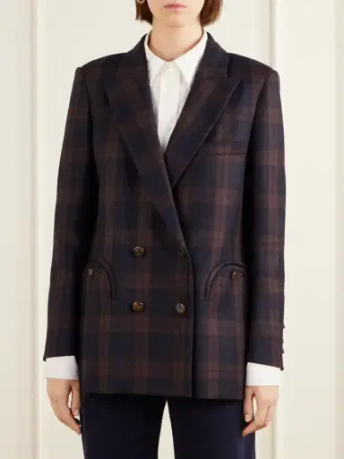 Blazé Milano Everynight Checked Double-breasted Wool Blazer | Thumbnail 3 Blazé Milano Everynight Checked Double-breasted Wool Blazer | Thumbnail 3