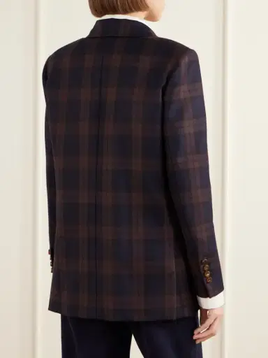 Blazé Milano Everynight Checked Double-breasted Wool Blazer | Thumbnail 4 Blazé Milano Everynight Checked Double-breasted Wool Blazer | Thumbnail 4