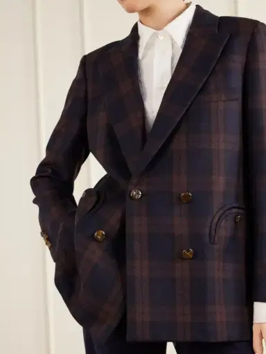Blazé Milano Everynight Checked Double-breasted Wool Blazer | Thumbnail 5 Blazé Milano Everynight Checked Double-breasted Wool Blazer | Thumbnail 5