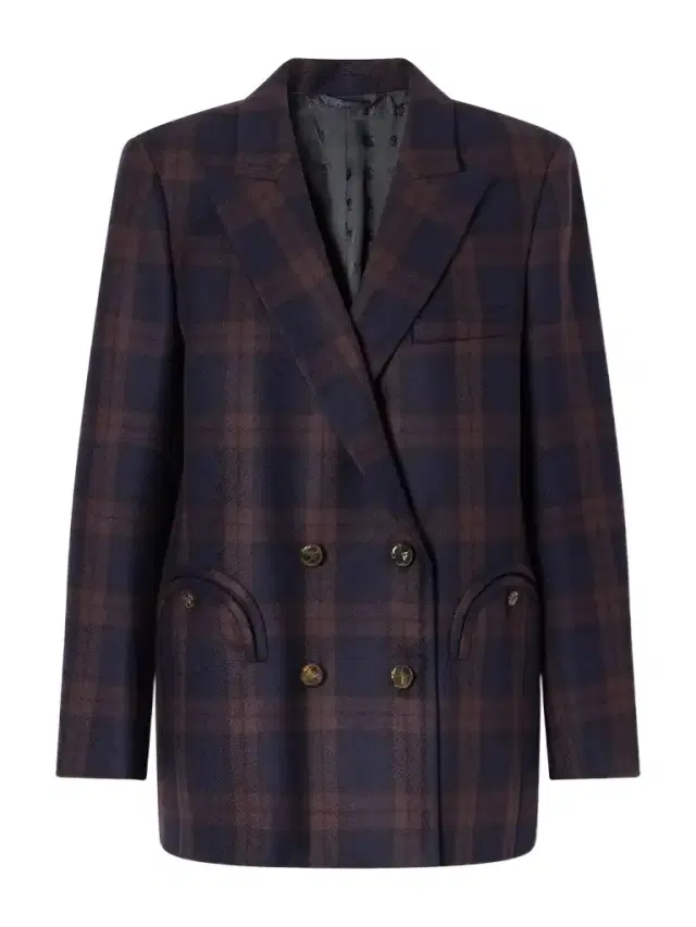 Everynight Checked Double-breasted Wool Blazer Everynight Checked Double-breasted Wool Blazer
