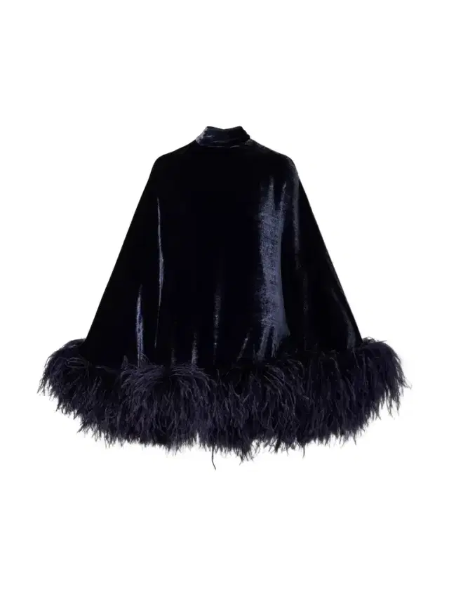 Vegas Feather-trimmed Velvet Mini Dress Vegas Feather-trimmed Velvet Mini Dress