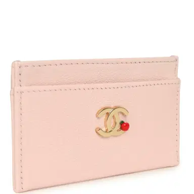 Chanel Chanel "Lucky Park" Card Holder Wallet Light Pink Goatskin Gold Hardware | Thumbnail 2 Chanel Chanel "Lucky Park" Card Holder Wallet Light Pink Goatskin Gold Hardware | Thumbnail 2