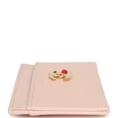 Chanel Chanel "Lucky Park" Card Holder Wallet Light Pink Goatskin Gold Hardware | Thumbnail 3 Chanel Chanel "Lucky Park" Card Holder Wallet Light Pink Goatskin Gold Hardware | Thumbnail 3
