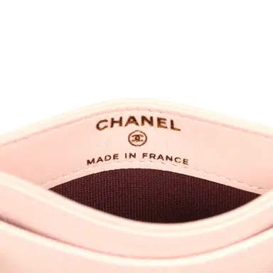 Chanel Chanel "Lucky Park" Card Holder Wallet Light Pink Goatskin Gold Hardware | Thumbnail 7 Chanel Chanel "Lucky Park" Card Holder Wallet Light Pink Goatskin Gold Hardware | Thumbnail 7
