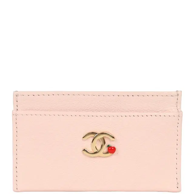 Chanel "Lucky Park" Card Holder Wallet Light Pink Goatskin Gold Hardware Chanel "Lucky Park" Card Holder Wallet Light Pink Goatskin Gold Hardware