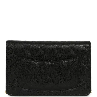 Chanel Chanel Classic Wallet On Chain WOC Black Caviar Gold Hardware | Thumbnail 4 Chanel Chanel Classic Wallet On Chain WOC Black Caviar Gold Hardware | Thumbnail 4