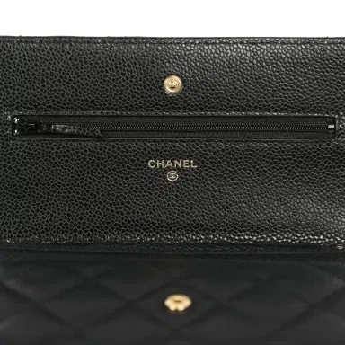 Chanel Chanel Classic Wallet On Chain WOC Black Caviar Gold Hardware | Thumbnail 8 Chanel Chanel Classic Wallet On Chain WOC Black Caviar Gold Hardware | Thumbnail 8