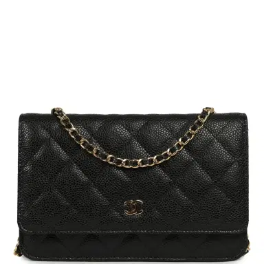Chanel Chanel Classic Wallet On Chain WOC Black Caviar Gold Hardware | Thumbnail 1 Chanel Chanel Classic Wallet On Chain WOC Black Caviar Gold Hardware | Thumbnail 1