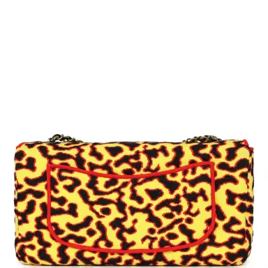 Chanel Chanel Maxi "Magma" Flap Bag Yellow, Red, Black Mixed Fibers Gold Hardware | Thumbnail 4 Chanel Chanel Maxi "Magma" Flap Bag Yellow, Red, Black Mixed Fibers Gold Hardware | Thumbnail 4