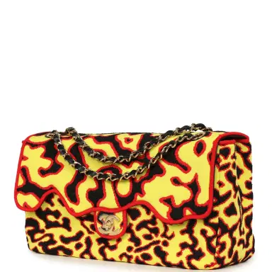 Chanel Chanel Maxi "Magma" Flap Bag Yellow, Red, Black Mixed Fibers Gold Hardware | Thumbnail 5 Chanel Chanel Maxi "Magma" Flap Bag Yellow, Red, Black Mixed Fibers Gold Hardware | Thumbnail 5