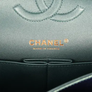 Chanel Chanel Medium Classic Double Flap Bag Green Iridescent Caviar Light Gold Hardware | Thumbnail 9 Chanel Chanel Medium Classic Double Flap Bag Green Iridescent Caviar Light Gold Hardware | Thumbnail 9