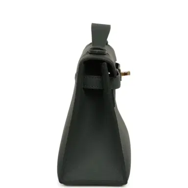 HERMÈS Hermes Kelly Pochette Vert Mangrove Swift Permabrass Hardware | Thumbnail 3 HERMÈS Hermes Kelly Pochette Vert Mangrove Swift Permabrass Hardware | Thumbnail 3