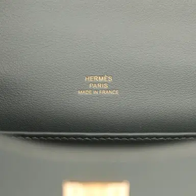HERMÈS Hermes Kelly Pochette Vert Mangrove Swift Permabrass Hardware | Thumbnail 7 HERMÈS Hermes Kelly Pochette Vert Mangrove Swift Permabrass Hardware | Thumbnail 7