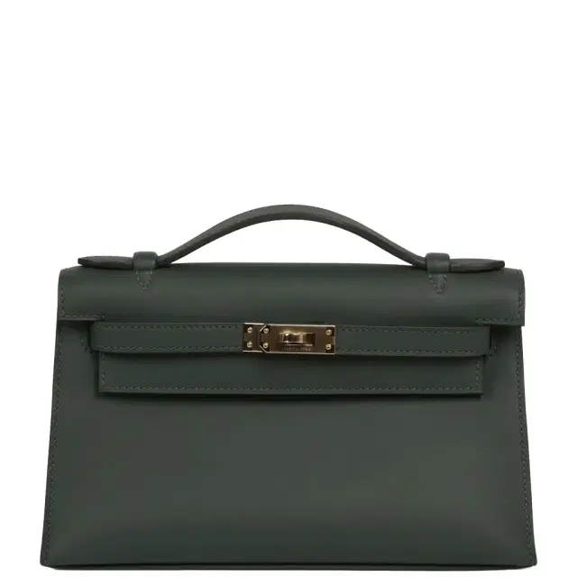 Hermes Kelly Pochette Vert Mangrove Swift Permabrass Hardware Hermes Kelly Pochette Vert Mangrove Swift Permabrass Hardware