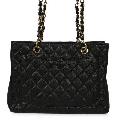 Chanel Pre-owned Chanel Grand Shopping Tote Black Caviar Gold Hardware | Thumbnail 4 Chanel Pre-owned Chanel Grand Shopping Tote Black Caviar Gold Hardware | Thumbnail 4