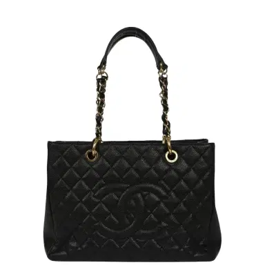 Chanel Pre-owned Chanel Grand Shopping Tote Black Caviar Gold Hardware | Thumbnail 1 Chanel Pre-owned Chanel Grand Shopping Tote Black Caviar Gold Hardware | Thumbnail 1