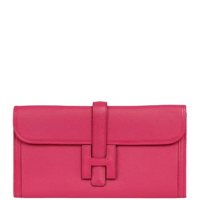 Pre-owned Hermes Jige Elan 29 Rose Shocking Chevre Mysore Pre-owned Hermes Jige Elan 29 Rose Shocking Chevre Mysore