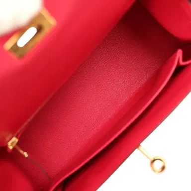 HERMÈS Pre-owned Hermes Kelly Sellier 25 Rose Extreme Epsom Gold Hardware | Thumbnail 8 HERMÈS Pre-owned Hermes Kelly Sellier 25 Rose Extreme Epsom Gold Hardware | Thumbnail 8