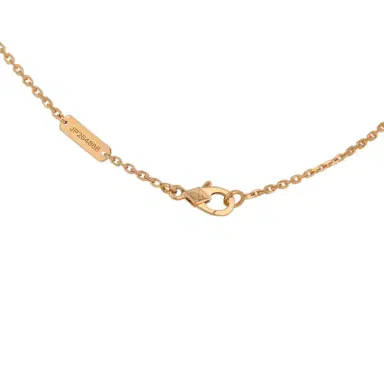 Van Cleef & Arpels Van Cleef & Arpels Vintage Alhambra Pendant Necklace Pink Enamel 18K Yellow Gold | Thumbnail 5 Van Cleef & Arpels Van Cleef & Arpels Vintage Alhambra Pendant Necklace Pink Enamel 18K Yellow Gold | Thumbnail 5