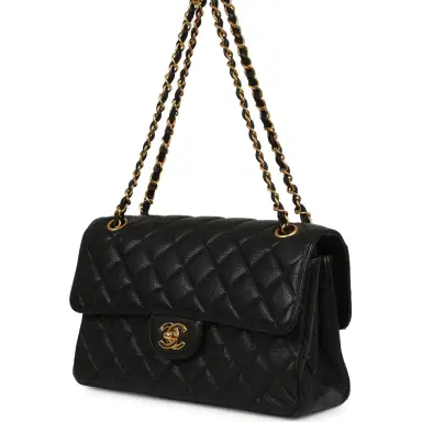 Chanel Vintage Chanel Double Sided Flap Bag Black Caviar Gold Hardware | Thumbnail 5 Chanel Vintage Chanel Double Sided Flap Bag Black Caviar Gold Hardware | Thumbnail 5