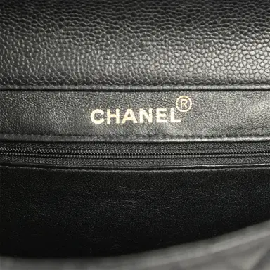 Chanel Vintage Chanel Double Sided Flap Bag Black Caviar Gold Hardware | Thumbnail 8 Chanel Vintage Chanel Double Sided Flap Bag Black Caviar Gold Hardware | Thumbnail 8