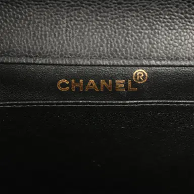 Chanel Vintage Chanel Double Sided Flap Bag Black Caviar Gold Hardware | Thumbnail 10 Chanel Vintage Chanel Double Sided Flap Bag Black Caviar Gold Hardware | Thumbnail 10