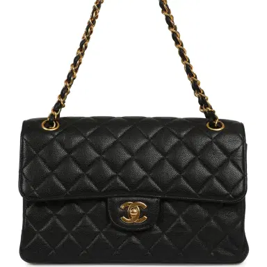 Chanel Vintage Chanel Double Sided Flap Bag Black Caviar Gold Hardware | Thumbnail 1 Chanel Vintage Chanel Double Sided Flap Bag Black Caviar Gold Hardware | Thumbnail 1