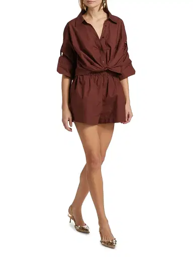 A.L.C. A. L.C. Women's Leo Twist Cotton Button-Front Top | Thumbnail 2 A.L.C. A. L.C. Women's Leo Twist Cotton Button-Front Top | Thumbnail 2