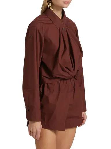 A.L.C. A. L.C. Women's Leo Twist Cotton Button-Front Top | Thumbnail 4 A.L.C. A. L.C. Women's Leo Twist Cotton Button-Front Top | Thumbnail 4