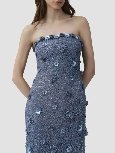 Simkhai Women's Serafina Strapless Embellished Gown | Thumbnail 3 Simkhai Women's Serafina Strapless Embellished Gown | Thumbnail 3