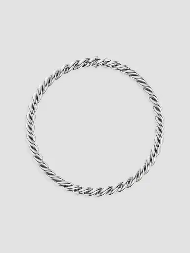 David Yurman Women's Sculpted Cable Chain Necklace in Sterling Silver, 10MM | Thumbnail 3 David Yurman Women's Sculpted Cable Chain Necklace in Sterling Silver, 10MM | Thumbnail 3