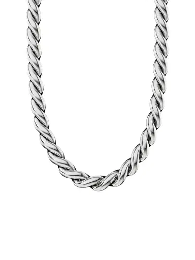 David Yurman Women's Sculpted Cable Chain Necklace in Sterling Silver, 10MM | Thumbnail 1 David Yurman Women's Sculpted Cable Chain Necklace in Sterling Silver, 10MM | Thumbnail 1