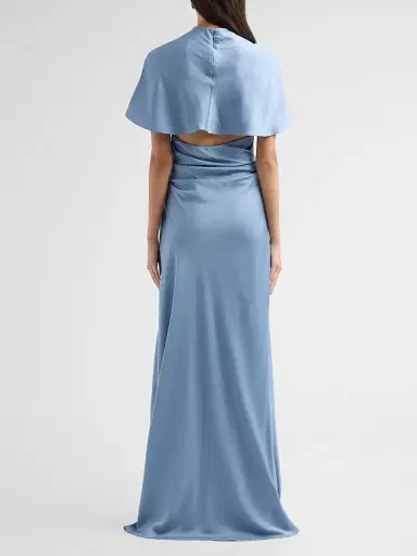 Simkhai Women's Annibelis Satin Draped Gown | Thumbnail 3 Simkhai Women's Annibelis Satin Draped Gown | Thumbnail 3