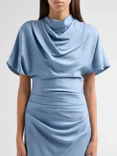 Simkhai Women's Annibelis Satin Draped Gown | Thumbnail 5 Simkhai Women's Annibelis Satin Draped Gown | Thumbnail 5