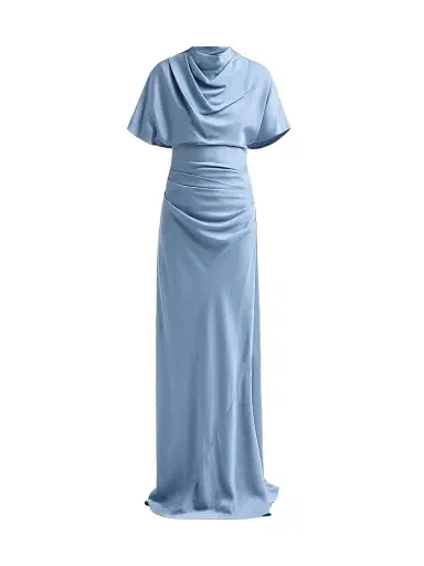 Simkhai Women's Annibelis Satin Draped Gown | Thumbnail 1 Simkhai Women's Annibelis Satin Draped Gown | Thumbnail 1