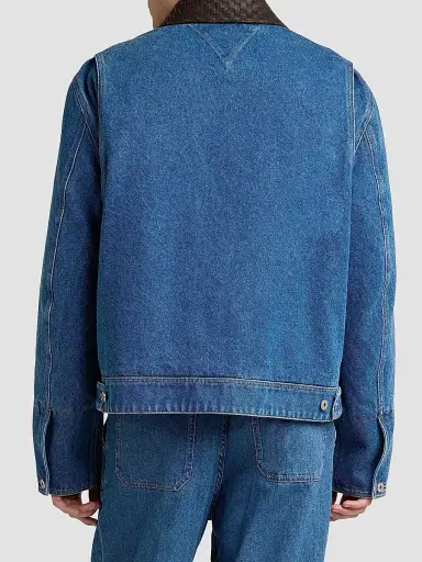 Bottega Veneta Men's Medium Indigo Denim Padded Jacket | Thumbnail 5 Bottega Veneta Men's Medium Indigo Denim Padded Jacket | Thumbnail 5