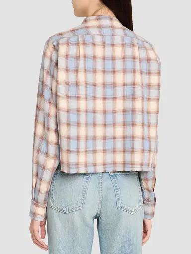 RE/DONE Women's Bianca Plaid Cotton Shirt | Thumbnail 3 RE/DONE Women's Bianca Plaid Cotton Shirt | Thumbnail 3