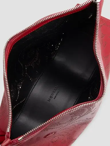 Alexander McQueen Women's Mana Laser-Cut Leather Clutch | Thumbnail 3 Alexander McQueen Women's Mana Laser-Cut Leather Clutch | Thumbnail 3