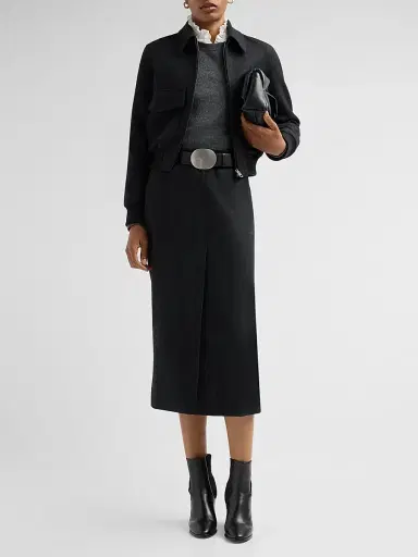 Nili Lotan Women's Mariha Wool Midi Skirt | Thumbnail 2 Nili Lotan Women's Mariha Wool Midi Skirt | Thumbnail 2