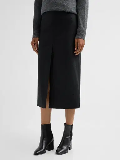 Nili Lotan Women's Mariha Wool Midi Skirt | Thumbnail 4 Nili Lotan Women's Mariha Wool Midi Skirt | Thumbnail 4