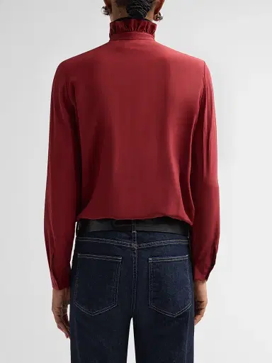 Nili Lotan Women's Lily Silk Ruffle Blouse | Thumbnail 3 Nili Lotan Women's Lily Silk Ruffle Blouse | Thumbnail 3