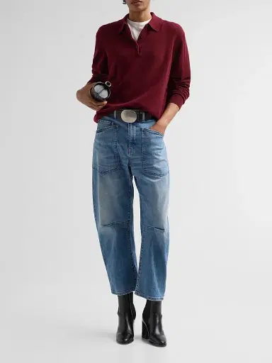 Nili Lotan Women's Shon Barrel Jeans | Thumbnail 2 Nili Lotan Women's Shon Barrel Jeans | Thumbnail 2