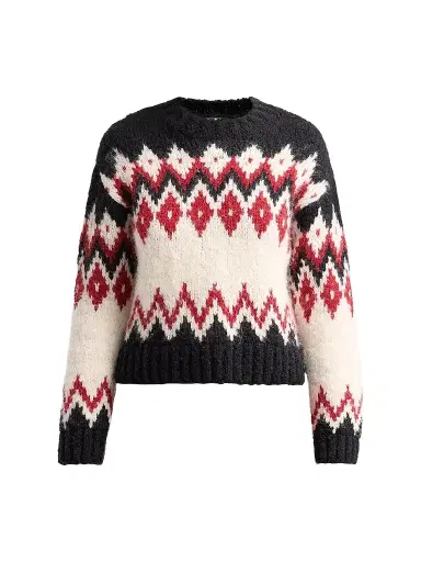 Veronica Beard Women's Jessalyn Fair Isle-Inspired Crewneck Sweater | Thumbnail 1 Veronica Beard Women's Jessalyn Fair Isle-Inspired Crewneck Sweater | Thumbnail 1